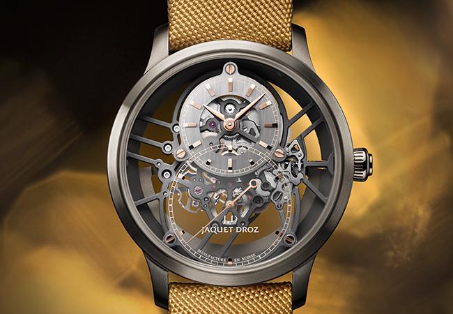 雅克德羅JAQUET DROZ大秒針SKELET-ONE鏤空腕錶,型號:J003525547