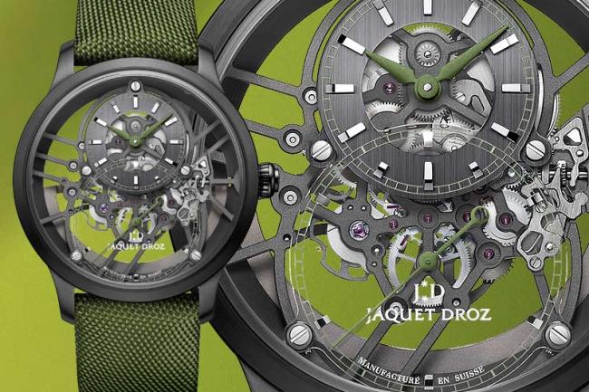 雅克德羅JAQUET DROZ大秒針SKELET-ONE鏤空腕錶,型號:J003525545