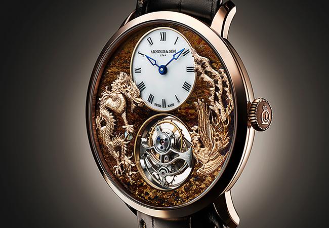 亞諾表ARNOLD&SON Ultrathin Tourbillon Dragon & Phoenix超薄陀飛輪龍鳳戲珠腕錶