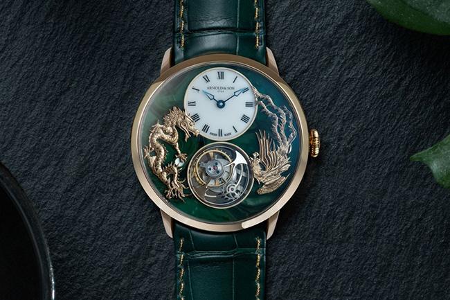 亞諾表ARNOLD&SON Ultrathin Tourbillon Dragon & Phoenix超薄陀飛輪龍鳳戲珠腕錶