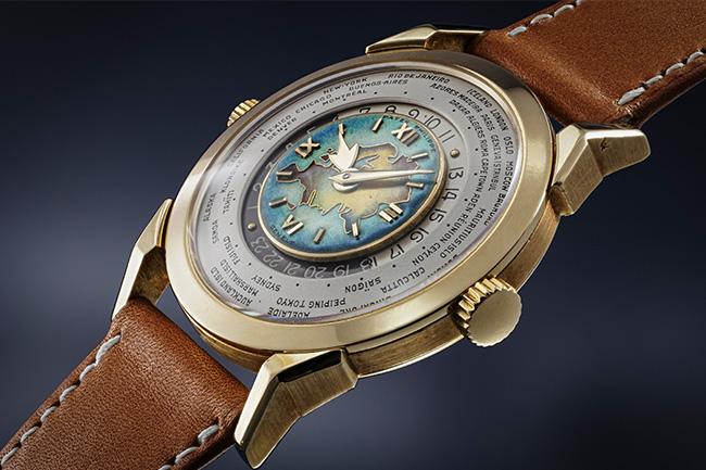 百達翡麗PATEK PHILIPPE型號2523黃金腕錶配歐亞大陸掐絲琺瑯錶盤