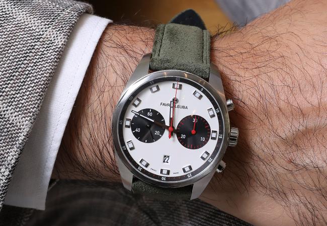 域峰表FAVRE-LEUBA Sky Chief Chronograph計時碼錶熊貓色錶盤