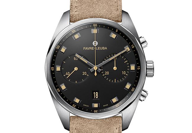 域峰表FAVRE-LEUBA Sky Chief Chronograph計時碼錶黑色錶盤