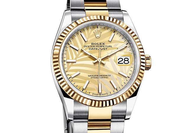 勞力士Datejust 36 棕櫚葉面盤