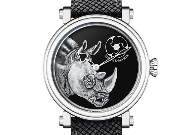 Art-Series Rhinoceros 犀牛主題雕刻工藝腕錶