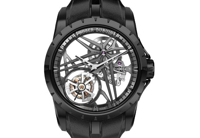 羅杰杜彼ROGER DUBUIS王者系列DLC鈦合金鏤空飛行陀飛輪