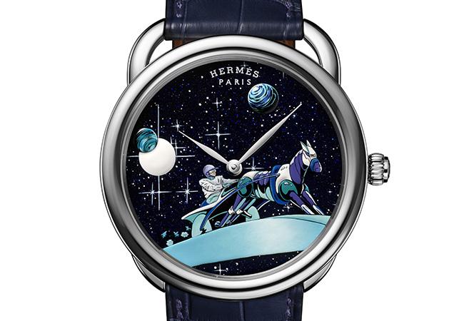 愛馬仕ARCEAU Space Derby微繪工藝腕錶