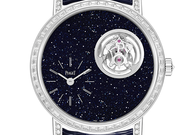 PIAGET Altiplano系列砂金石玻璃面盤飛行陀飛輪限量款鑲鑽腕錶