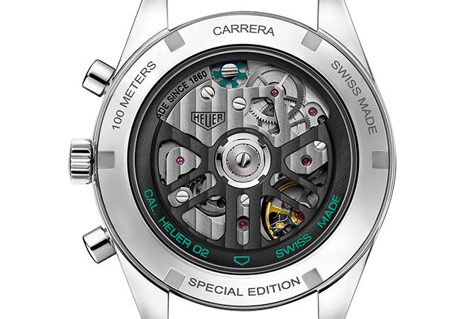 泰格豪雅全新Carrera綠面限量自動計時腕錶