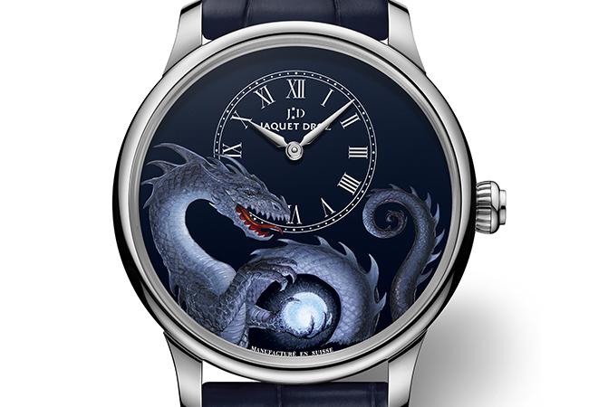 雅克德羅Petite Heure Minute Dragon微繪龍時分小針盤腕錶