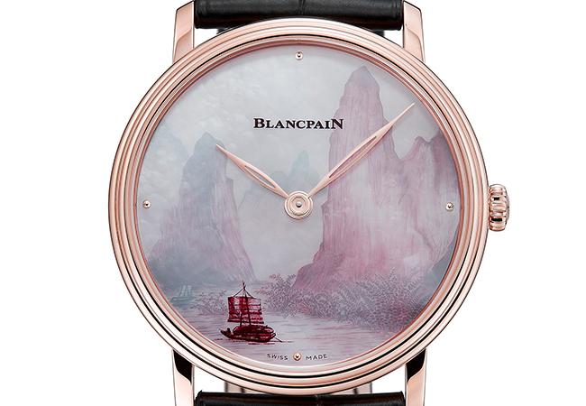 BLANCPAIN Métiers d’Art珍珠母貝剪影浮雕腕錶
