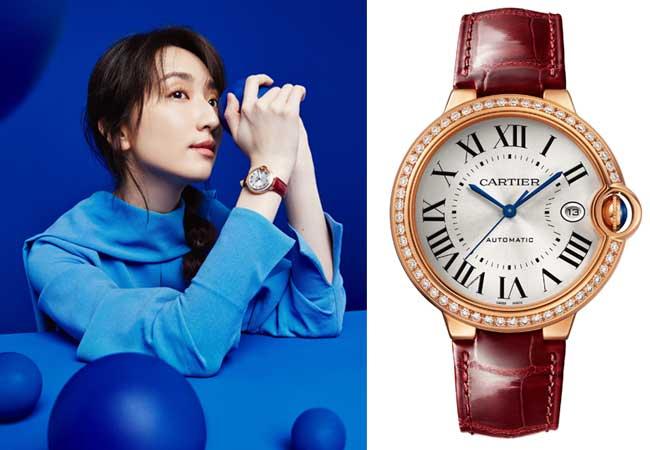 柯佳嬿配戴卡地亞藍氣球腕錶CARTIER Ballon Bleu de Cartier