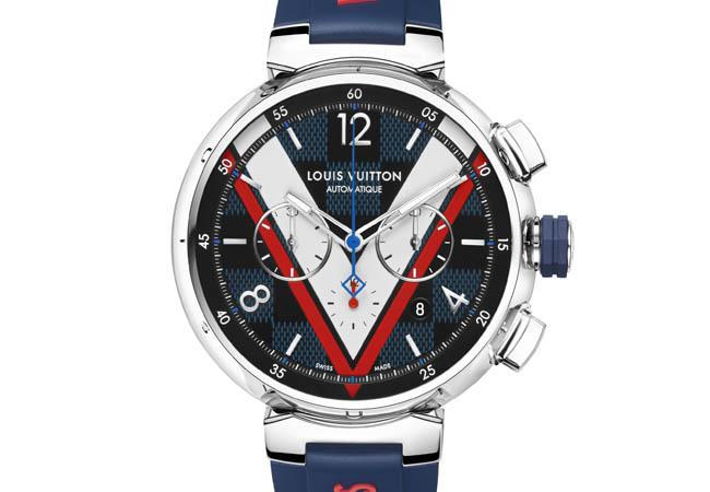 路易威登Tambour Damier Cobalt Chronograph
