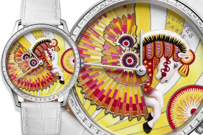 愛馬仕Slim D'Hermès La Source De Pégase工藝腕錶