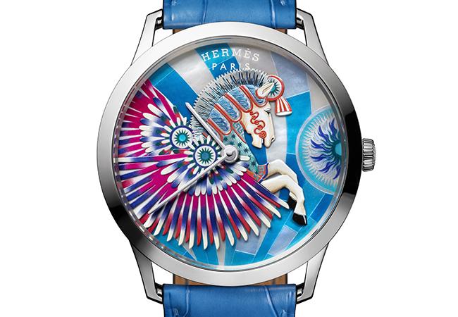 愛馬仕Slim D'Hermès La Source De Pégase工藝腕錶