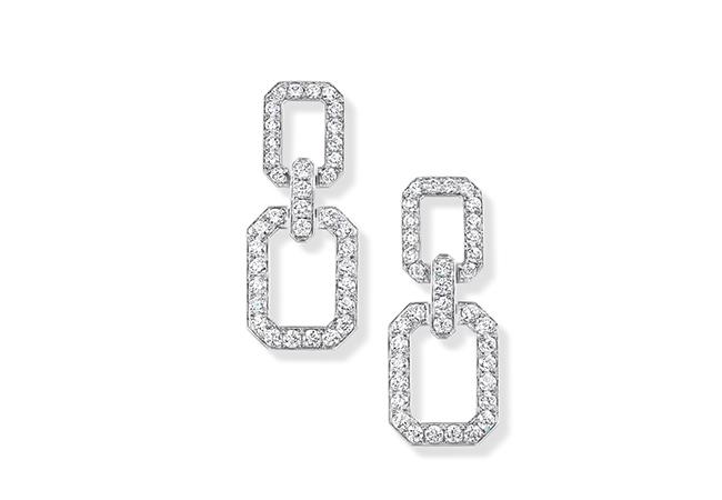 海瑞溫斯頓HARRY WINSTON Diamond Links系列鑽石耳環中型