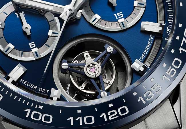 TAG HEUER泰格豪雅Carrera藍色錶面陀飛輪計時腕錶