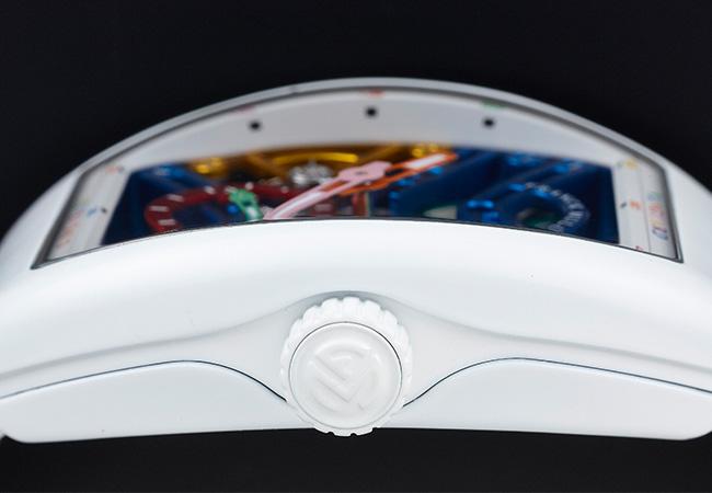 FRANCK MULLER Vanguard 七日動力儲存彩色鏤空鈦金屬腕錶