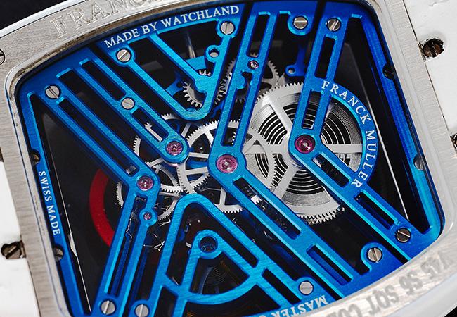 FRANCK MULLER Vanguard 七日動力儲存彩色鏤空鈦金屬腕錶
