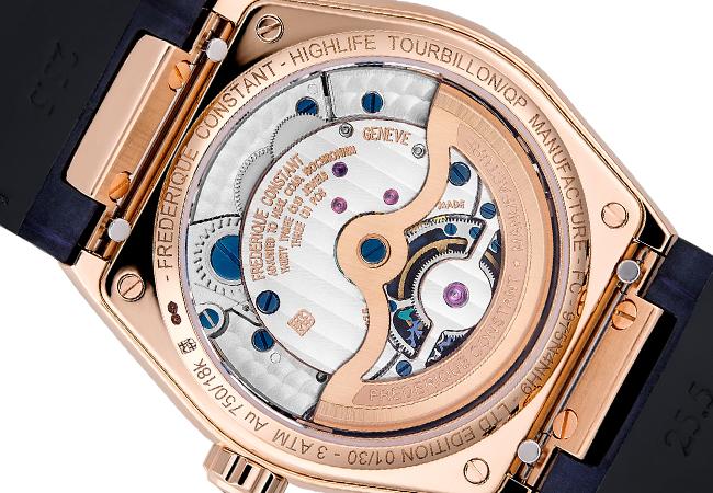 康斯登Frederique Constant Highlife陀飛輪萬年曆自製機芯系列腕錶