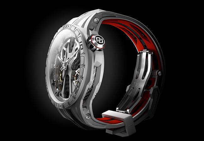 羅杰杜彼ROGER DUBUIS Excalibur Spider Countach DT/X傾置雙飛行陀飛輪腕錶
