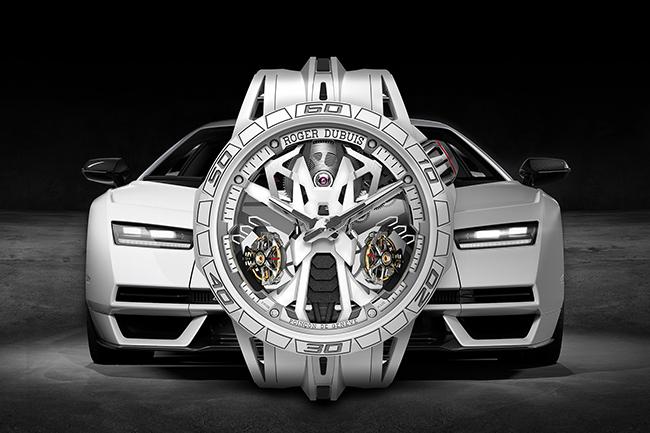 羅杰杜彼ROGER DUBUIS Excalibur Spider Countach DT/X傾置雙飛行陀飛輪腕錶
