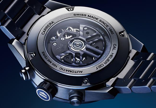 泰格豪雅TAG HEUER Carrera H02T限量藍色陀飛輪計時腕錶