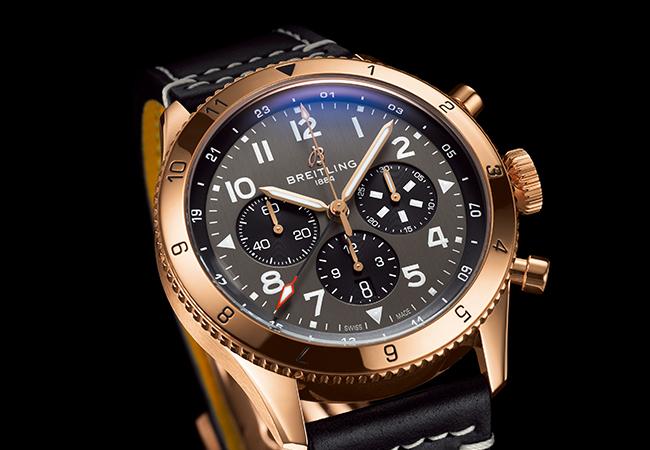 百年靈BREITLING超級飛行員世界時計時腕錶「野馬戰鬥機」特別版