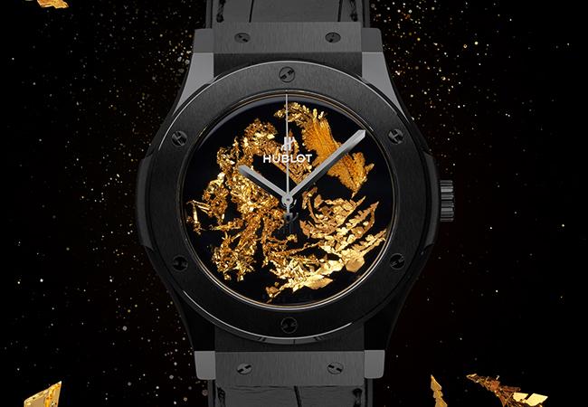 宇舶HUBLOT經典融合系列黃金結晶體腕錶