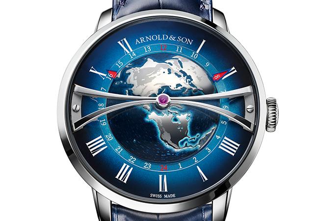 亞諾表Arnold&Son大旅行家世界時區限量珍藏版腕錶不鏽鋼版