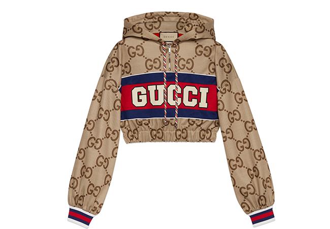 GUCCI古馳虎年主題GG緹花連帽外套