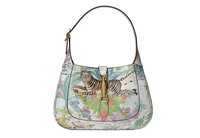 GUCCI古馳虎年主題Jackie印花肩背包