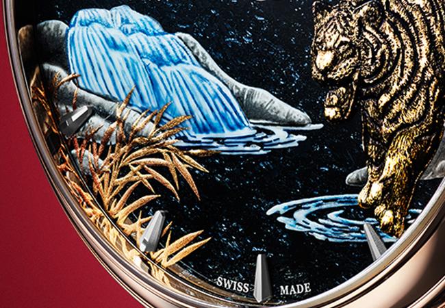 亞諾表Aroold&Son Year of the Tiger金雕微繪恆久月相腕錶