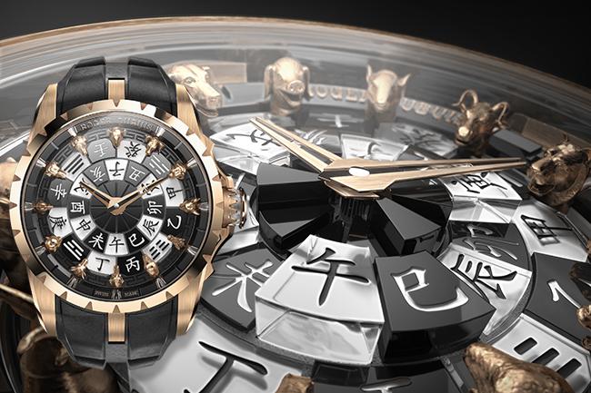 羅杰杜彼Roger Dubuis Excalibur王者系列圓桌騎士十二生肖超級腕錶