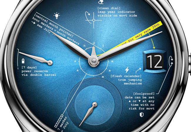 亨利慕時H. Moser & Cie.勇創者萬年曆教學版腕錶