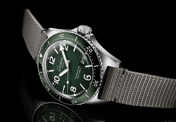 格拉蘇蒂原創GLASHÜTTE ORIGINAL蘆葦綠SeaQ大日曆腕錶