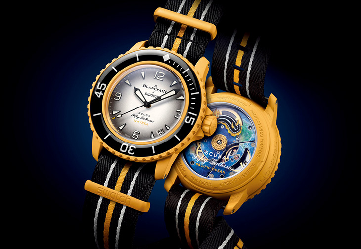 BLANCPAIN x SWATCH Bioceramic Scuba Fifty Fathoms Pacific Ocean腕錶