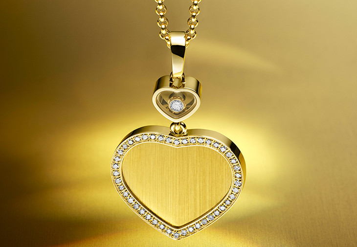 蕭邦Happy Hearts-Golden Hearts項鍊