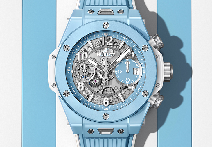 宇舶HUBLOT Big Bang Unico天空藍陶瓷計時碼錶