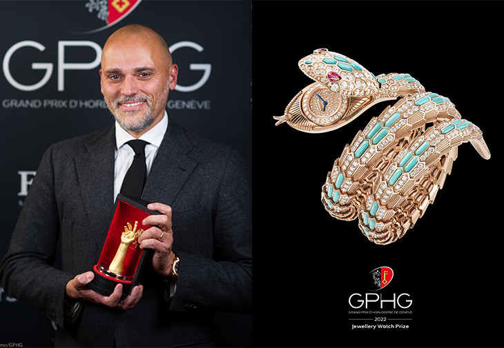 BVLGARI SERPENTI MISTERIOSI 頂級珠寶神秘腕錶榮獲2022日內瓦鐘錶大賞的珠寶腕錶獎