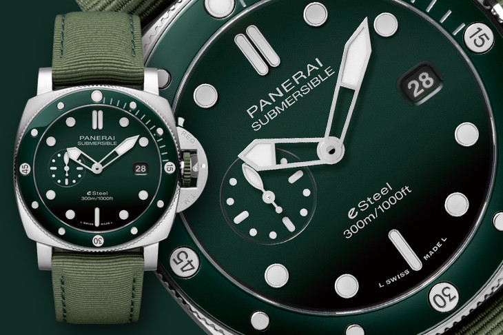 沛納海Submersible QuarantaQuattro eSteel Verde Smeraldo