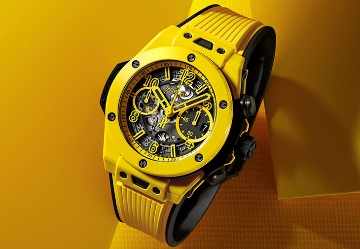 宇舶HUBLOT Big Bang Unico魔力黃陶瓷計時碼