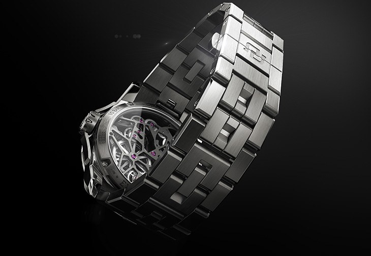 ROGER DUBUIS羅杰杜彼王者系列鈦金屬單擺輪腕錶