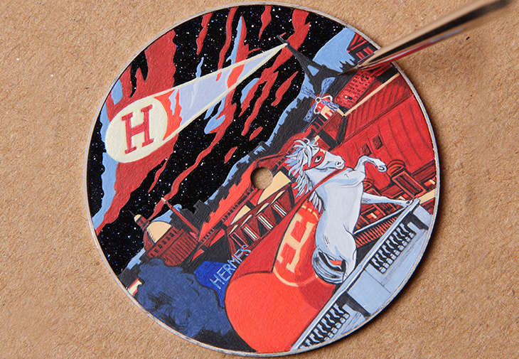 愛馬仕HERMÈS Slim d'Hermès Minuit au Faubourg工藝腕錶