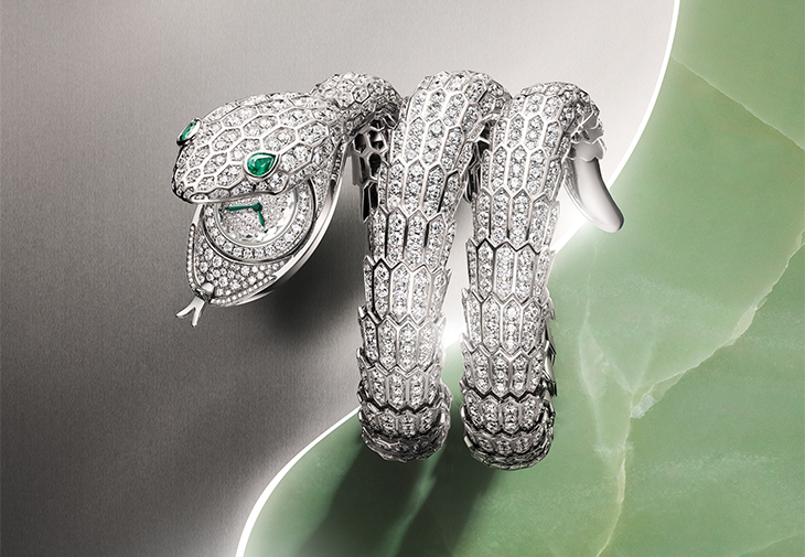 Serpenti Misteriosi頂級珠寶神秘腕錶白鑽款