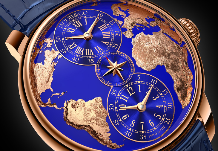 JACOB & CO. The World Is Yours兩地時間腕錶