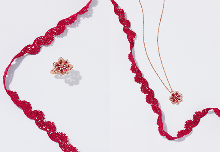 CHOPARD蕭邦 Precious Lace系列戒指項鍊