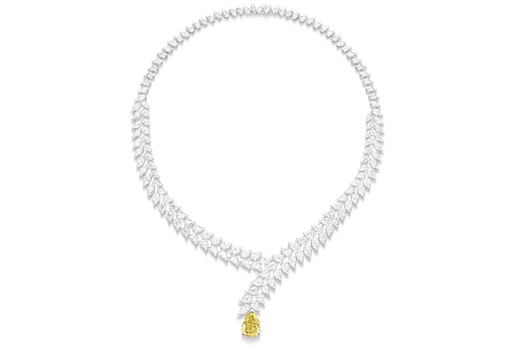 PIAGET Wings of Light頂級珠寶系列18K白金黃鑽項鍊