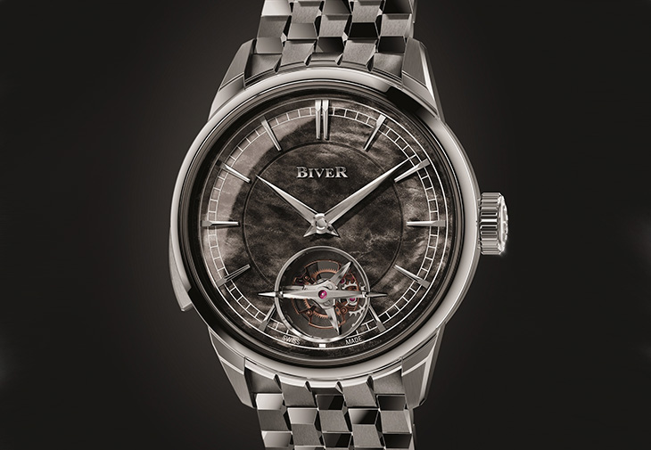 BIVER鈦金及鍾琴三問陀飛輪鏈帶腕錶原型