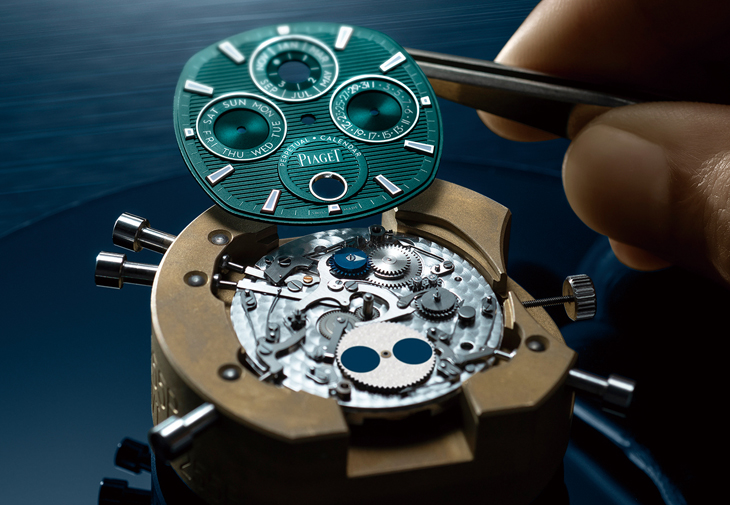 伯爵PIAGET Polo系列礦石綠超薄萬年曆自動腕錶